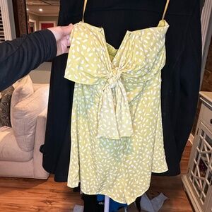 NWT NEON Yellow/Green Patterned Women's romper